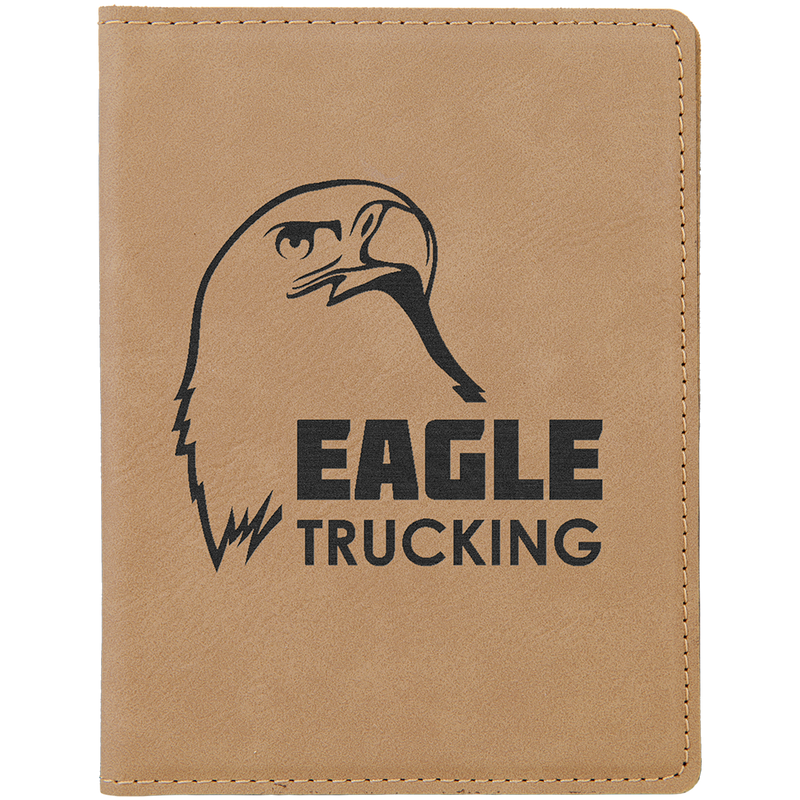 Light Brown Leatherette Passport Holder