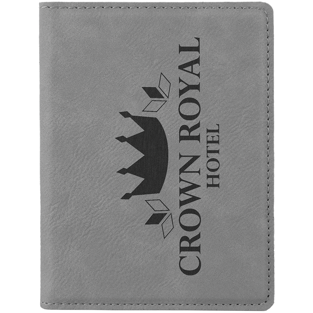 Gray Leatherette Passport Holder