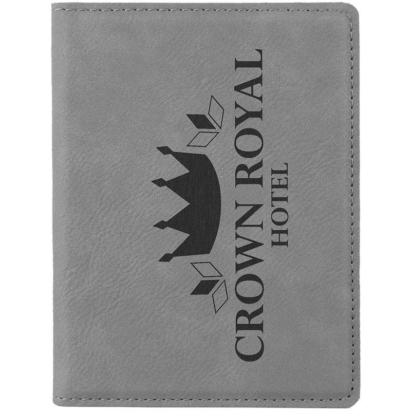 Gray Leatherette Passport Holder