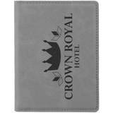 Gray Leatherette Passport Holder