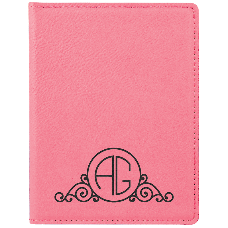 Pink Leatherette Passport Holder