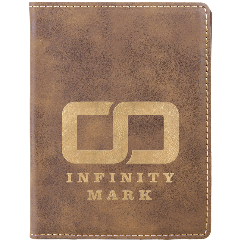 Rustic & Gold Leatherette Passport Holder