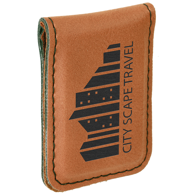 Gray Leatherette Money Clip