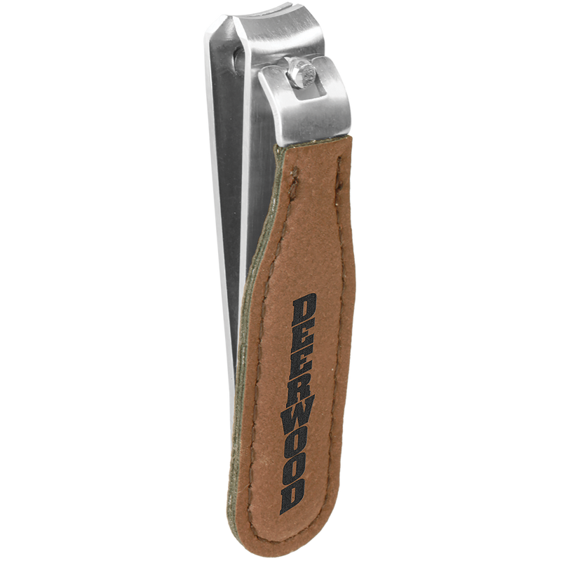 Dark Brown Leatherette Nail Clipper