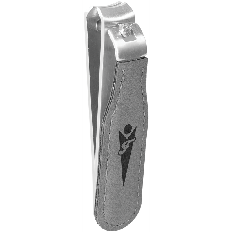 Gray Leatherette Nail Clipper
