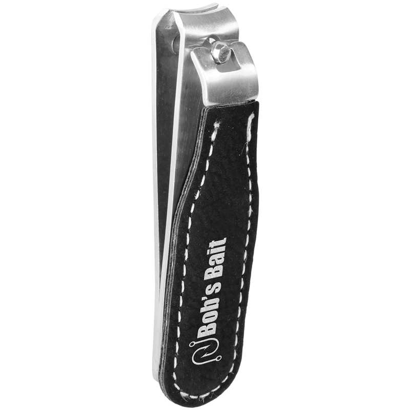 Black & Silver Leatherette Nail Clipper