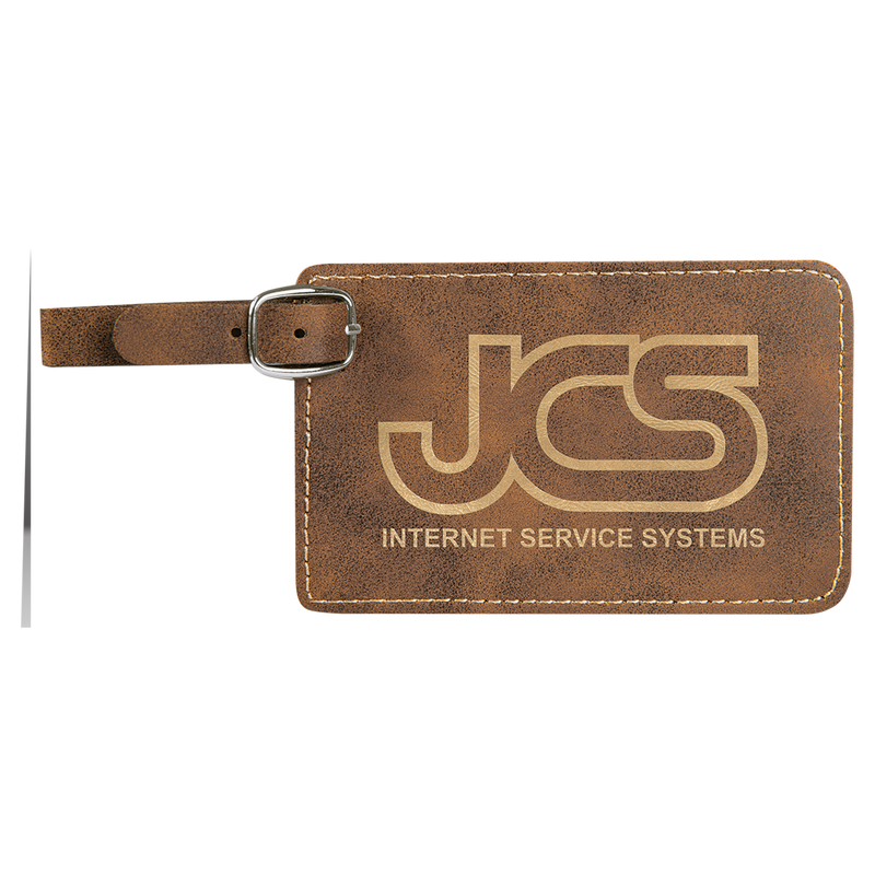 Rustic & Gold Leatherette Luggage Tag