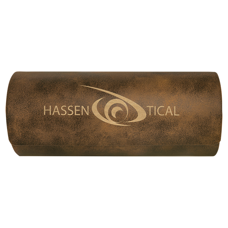 Rustic & Gold Leatherette Eyeglass Case