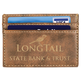 Rustic & Gold Leatherette Wallet Clip