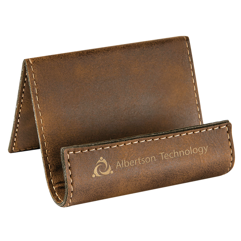 Rustic & Gold Leatherette Holder/Easel