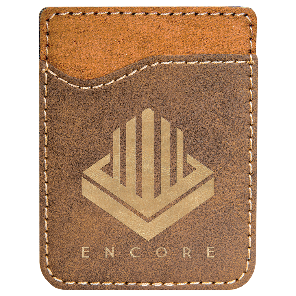 Rustic & Gold Leatherette Cell Phone Wallet
