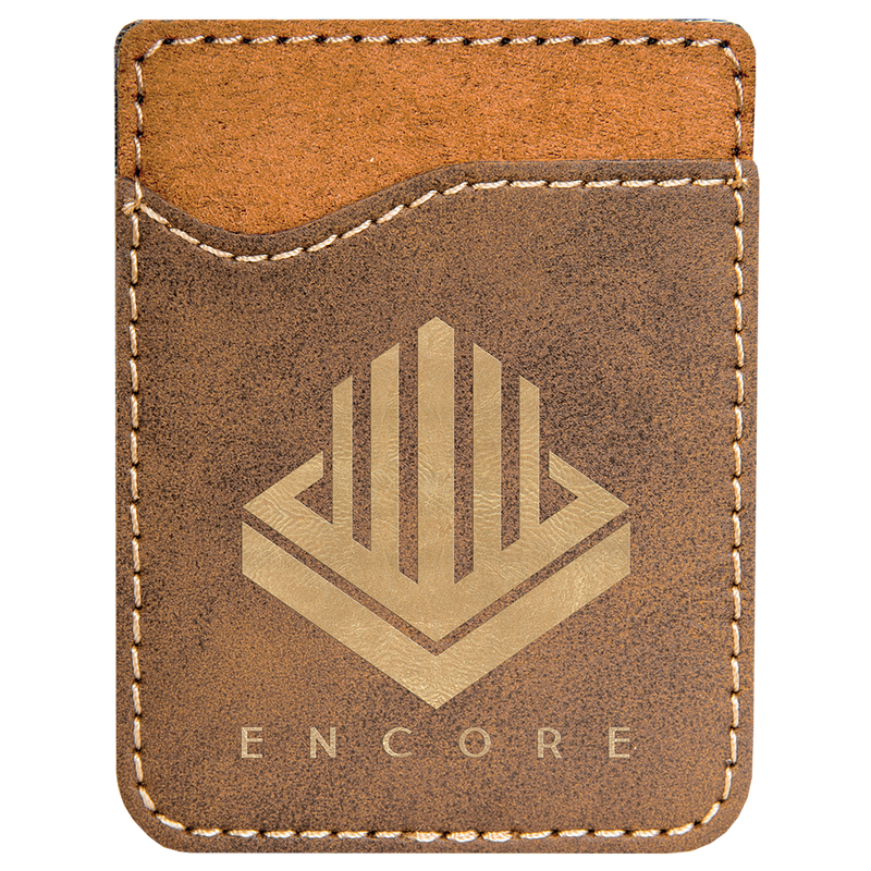 Rustic & Gold Leatherette Cell Phone Wallet