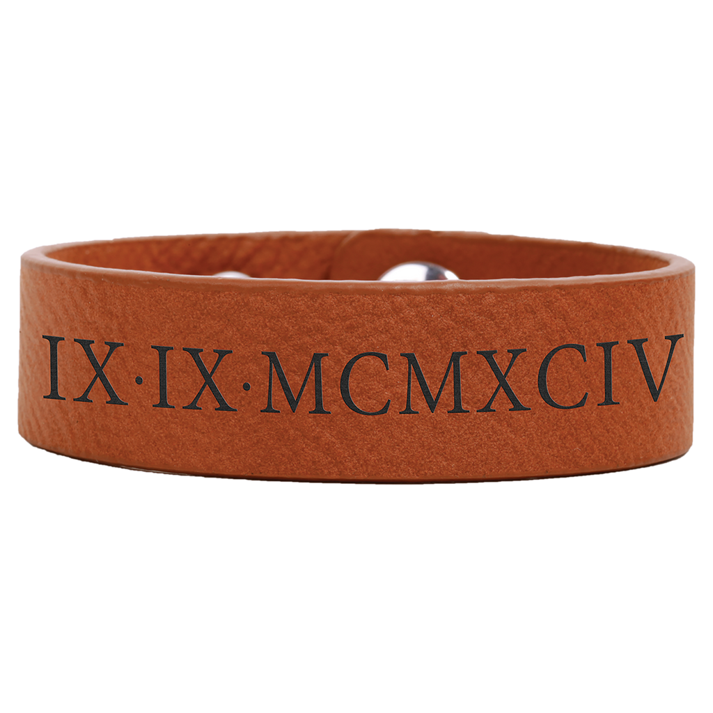 8 1/2" x 3/4" Rawhide Leatherette Cuff Bracelet