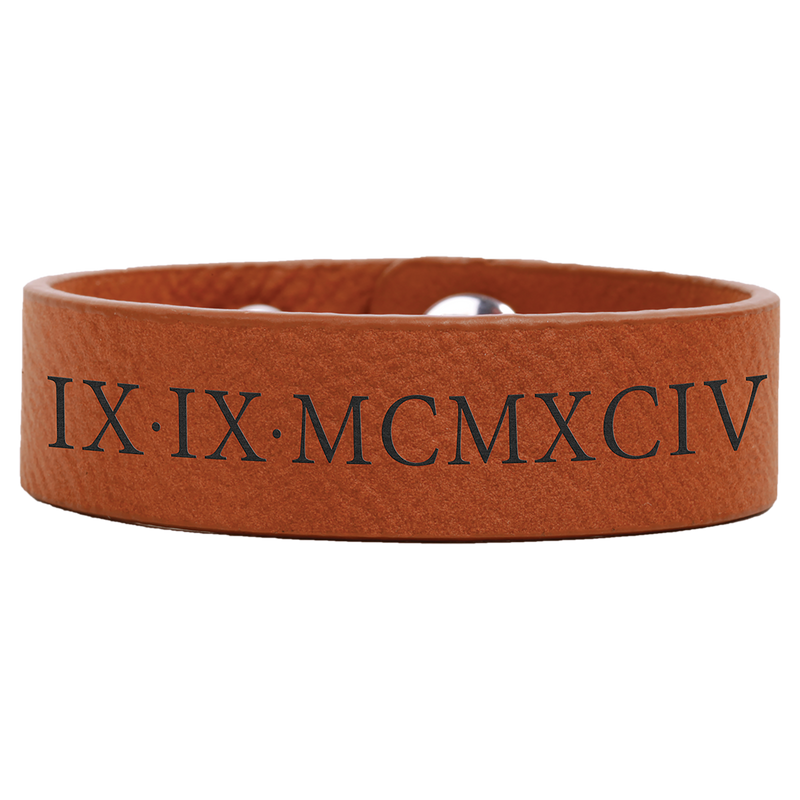 8 1/2" x 3/4" Rawhide Leatherette Cuff Bracelet