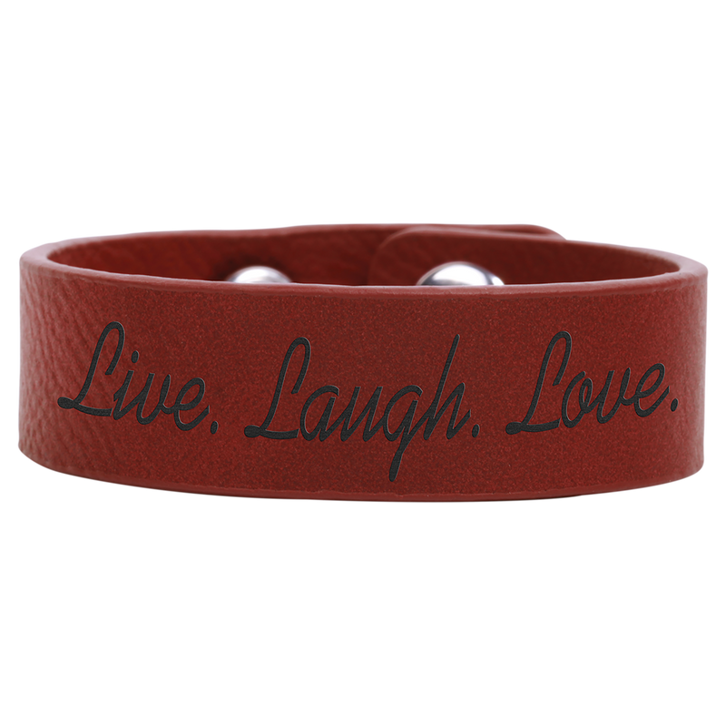 8 1/2" x 3/4" Rose Leatherette Cuff Bracelet