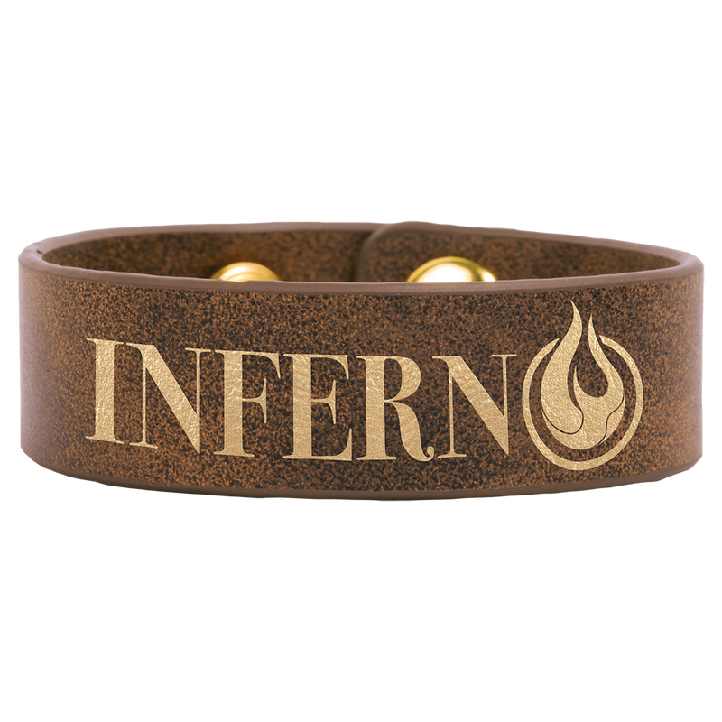 8 1/2" x 3/4" Rustic & Gold Leatherette Cuff Bracelet