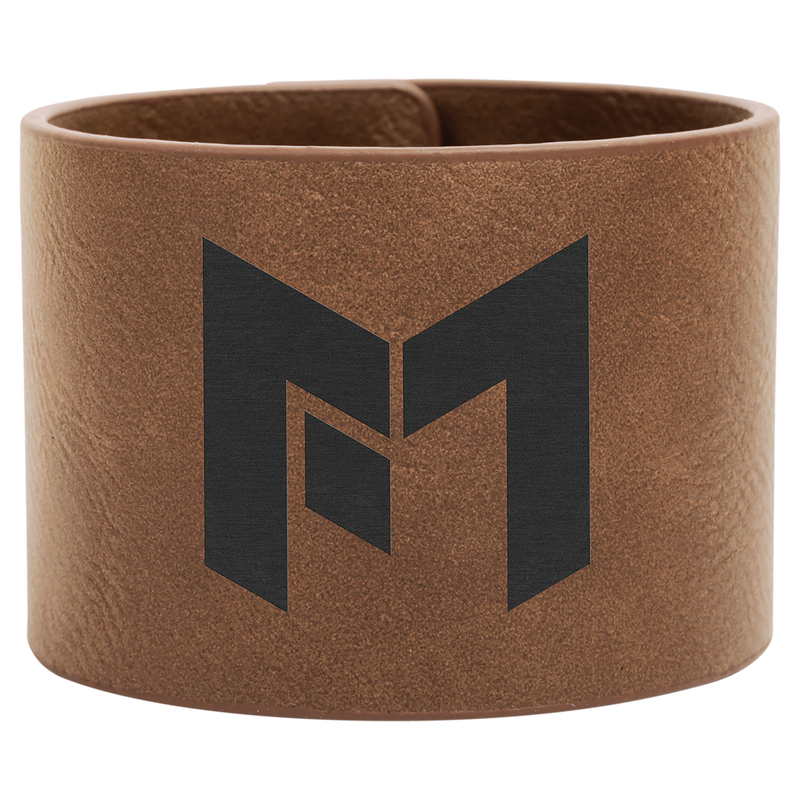 9 1/2" x 2" Dark Brown Leatherette Cuff Bracelet