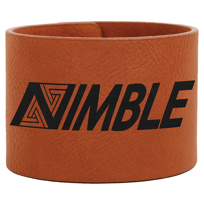 9 1/2" x 2" Rawhide Leatherette Cuff Bracelet