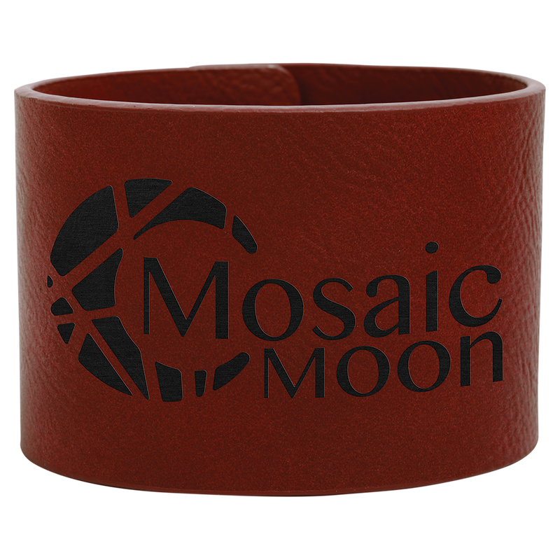 9 1/2" x 2" Rose Leatherette Cuff Bracelet