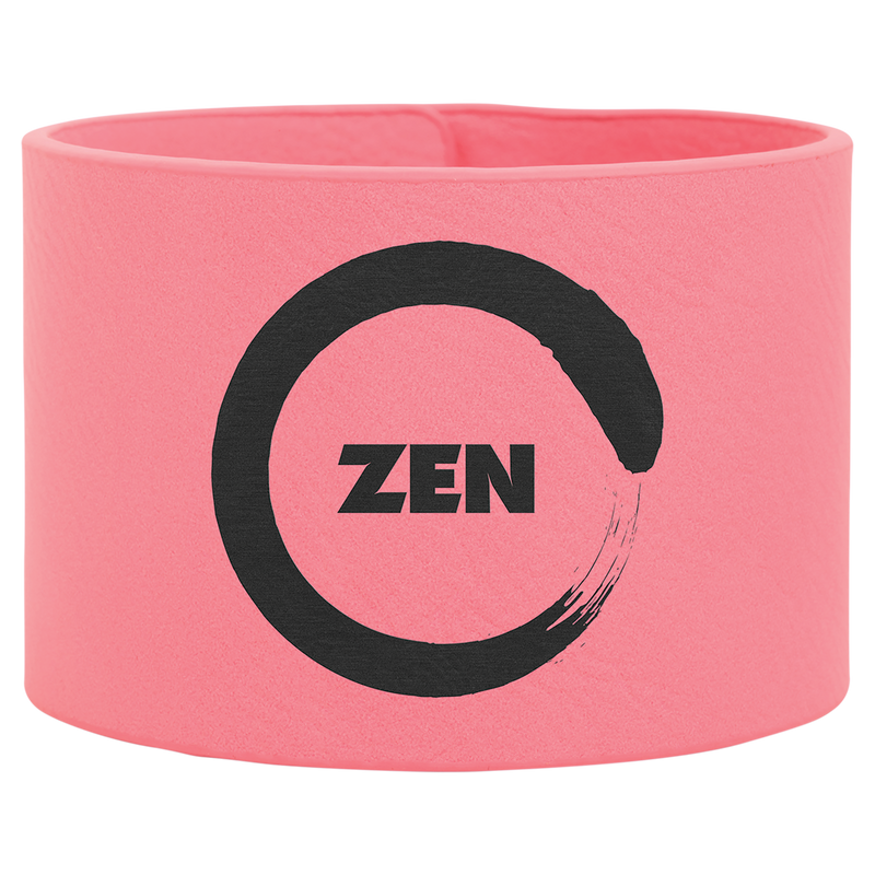 9 1/2" x 2" Pink Leatherette Cuff Bracelet