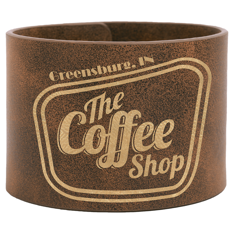 9 1/2" x 2" Rustic & Gold Leatherette Cuff Bracelet