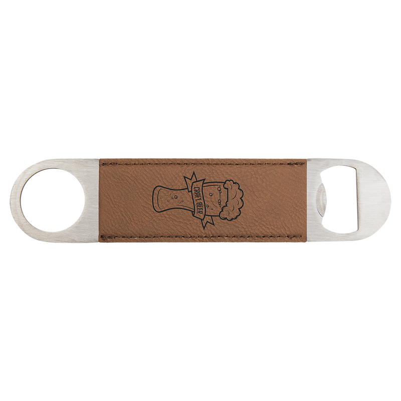 Dark Brown Leatherette Bottle Opener