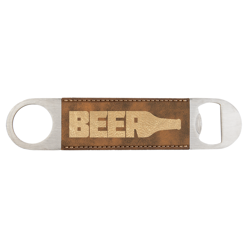 Rustic & Gold Leatherette Bottle Opener