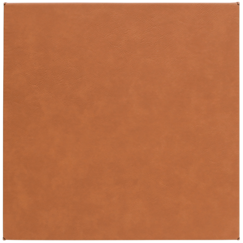 10" x 10" Rawhide Leatherette Wall Decor/Signage with Sawtooth Hanger