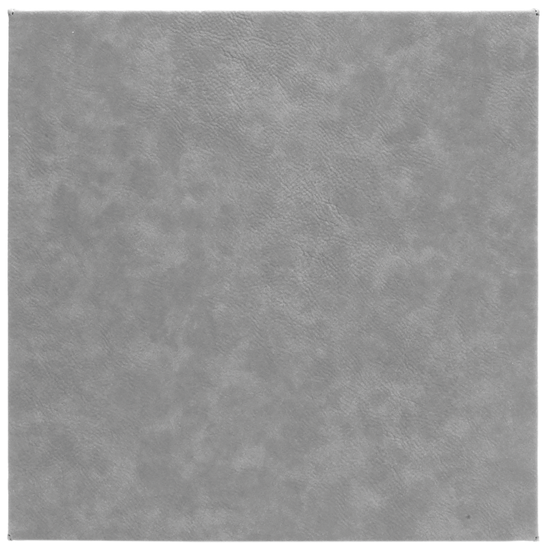 10" x 10" Gray Leatherette Wall Decor/Signage with Sawtooth Hanger