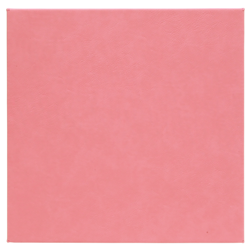 10" x 10" Pink Leatherette Wall Decor/Signage with Sawtooth Hanger