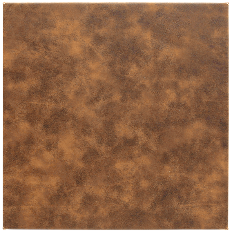 10" x 10" Rustic & Gold Leatherette Wall Decor/Signage with Sawtooth Hanger