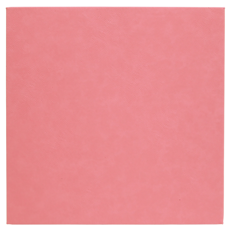 14" x 14" Pink Leatherette Wall Decor/Signage with Sawtooth Hanger