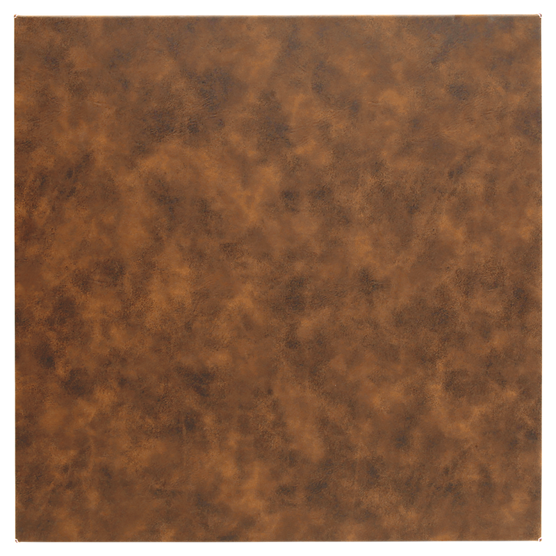 14" x 14" Rustic & Silver Leatherette Wall Decor/Signage with Sawtooth Hanger