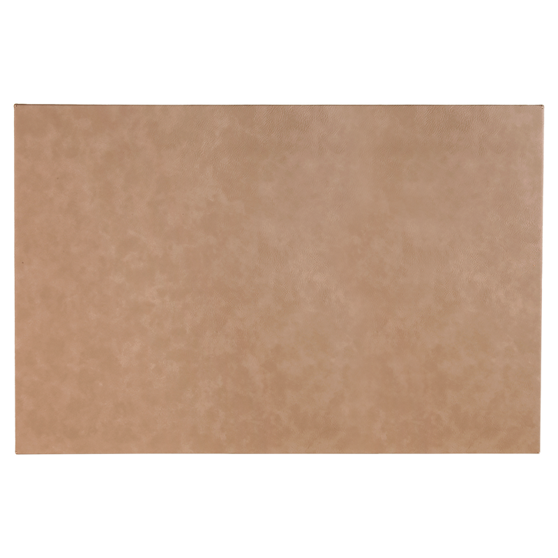 12" x 18" Light Brown Leatherette Wall Decor/Signage with Sawtooth Hanger