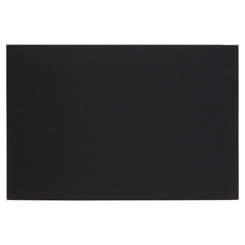 12" x 18" Black & Gold Leatherette Wall Decor/Signage with Sawtooth Hanger