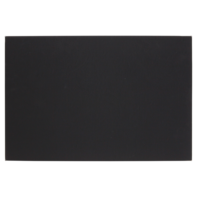 12" x 18" Black & Silver Leatherette Wall Decor/Signage with Sawtooth Hanger