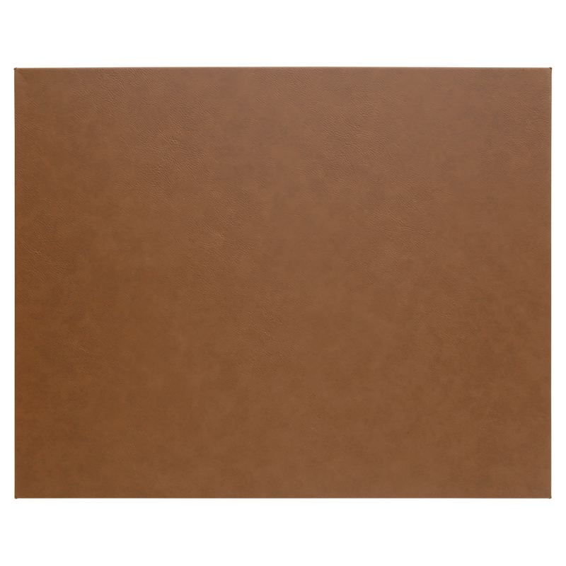 16" x 20" Dark Brown Leatherette Wall Decor/Signage with Sawtooth Hanger