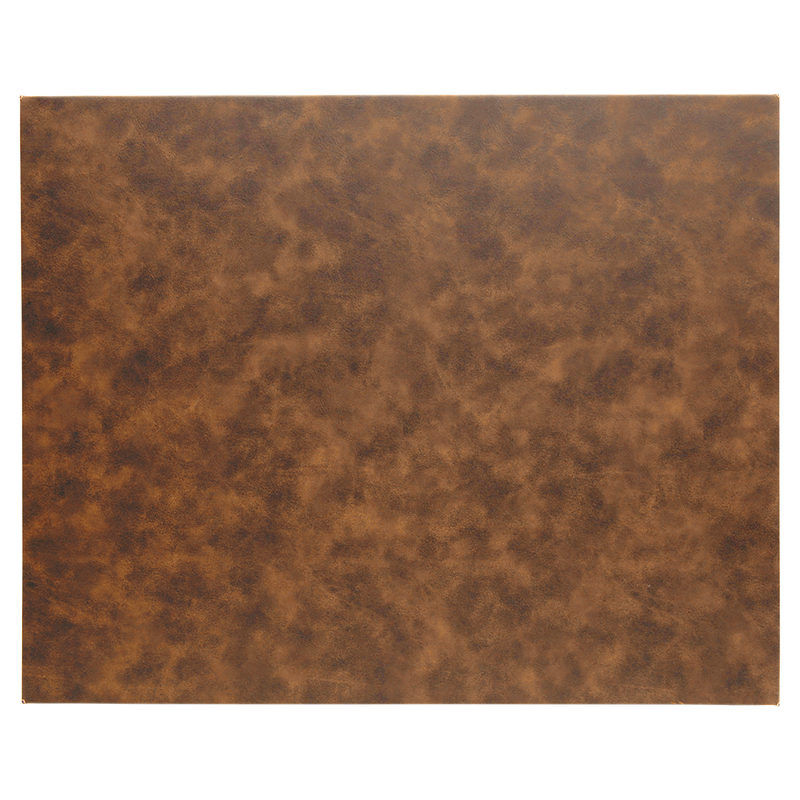 16" x 20" Rustic & Gold Leatherette Wall Decor/Signage with Sawtooth Hanger