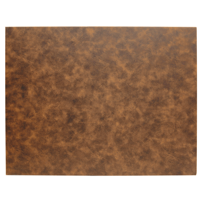 16" x 20" Rustic & Silver Leatherette Wall Decor/Signage with Sawtooth Hanger