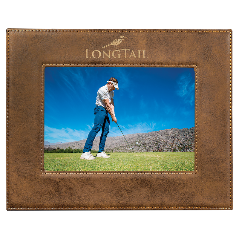 5" x 7" Rustic & Gold Leatherette Photo Frame