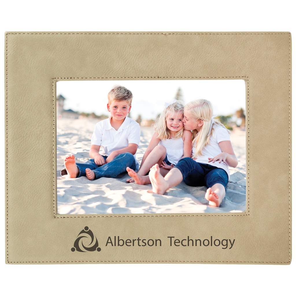 5" x 7" Light Brown Leatherette Photo Frame