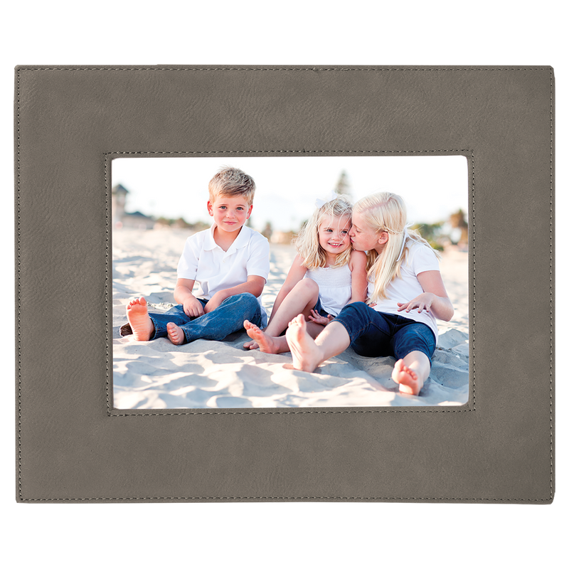 5" x 7" Gray Leatherette Photo Frame
