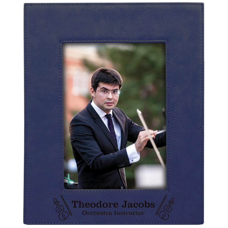 5" x 7" Blue Leatherette Photo Frame