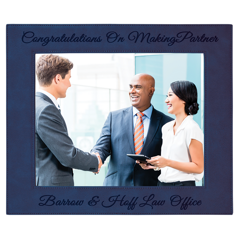 8" x 10" Blue Leatherette Photo Frame