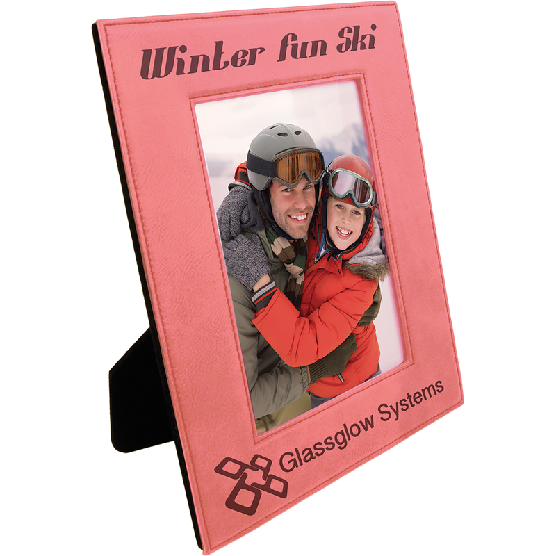 4" x 6" Pink Brown Leatherette Photo Frame