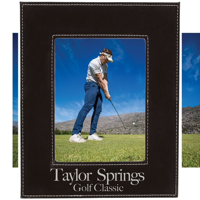 5" x 7" Black & Silver Leatherette Photo Frame