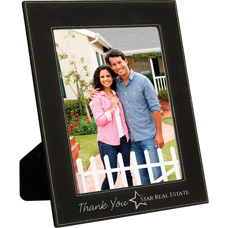 8" x 10" Black & Silver Leatherette Photo Frame