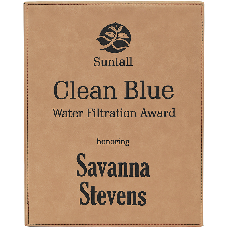 8" x 10" Light Brown Leatherette Plaque