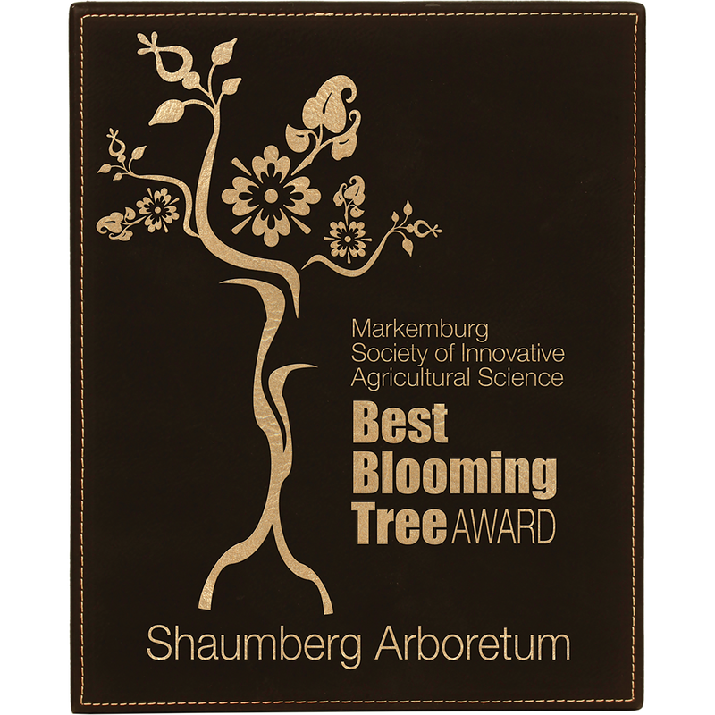 7" x 9" Black & Gold Leatherette Plaque