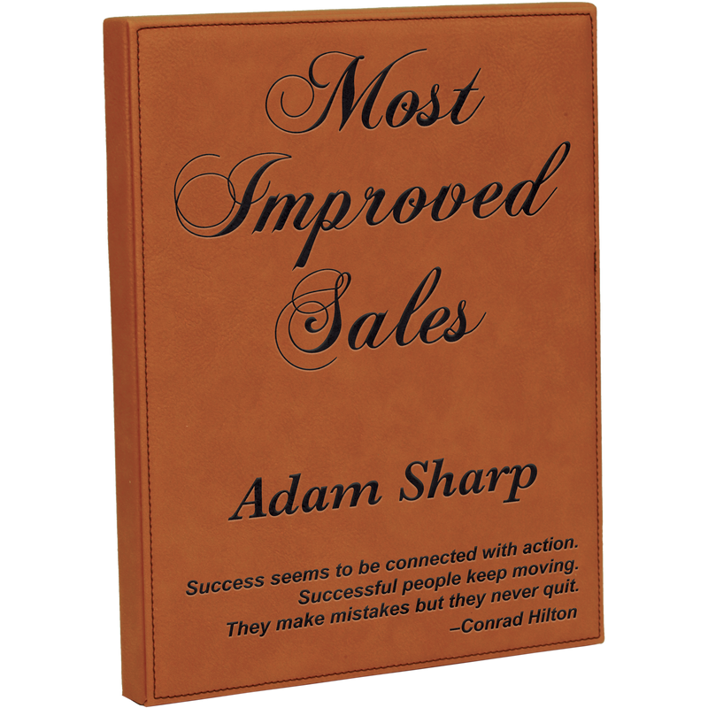 7" x 9" Rawhide Leatherette Plaque